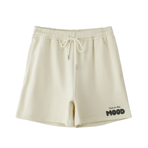 'Not in the mood' Cream Shorts